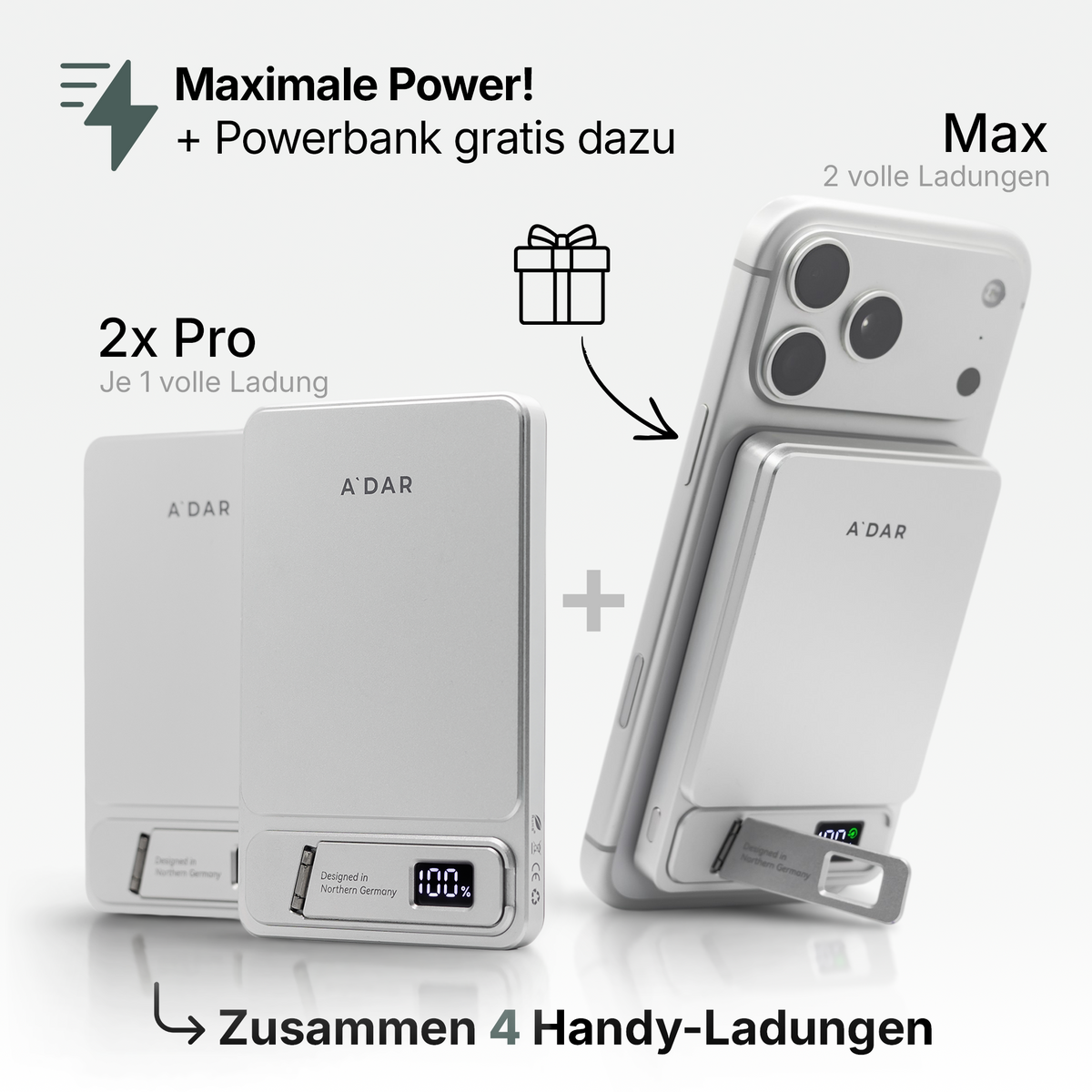 Magnetische PowerBank mit Überhitzungsschutz