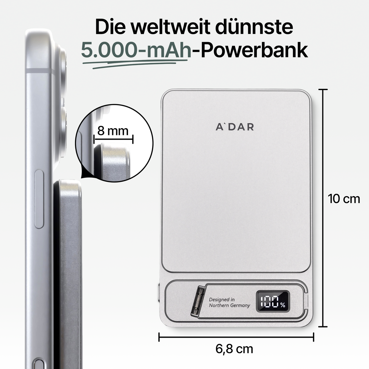 Magnetische PowerBank mit Überhitzungsschutz
