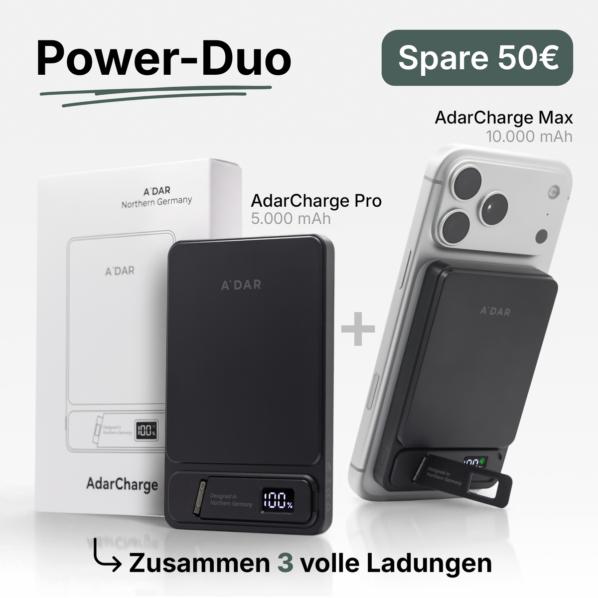 Magnetische PowerBank mit Überhitzungsschutz
