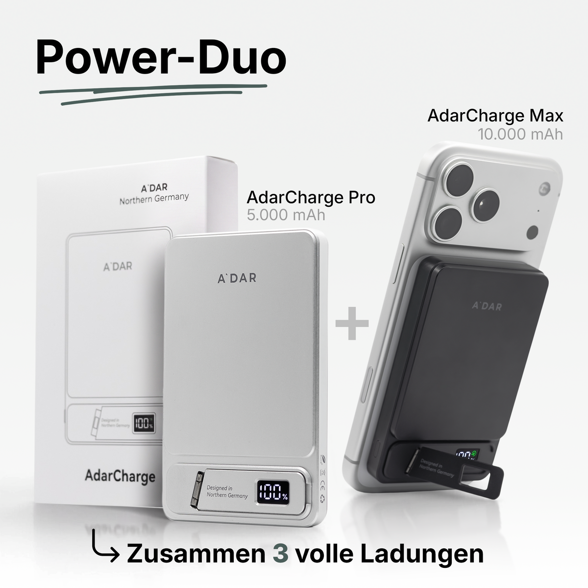 Magnetische PowerBank mit Überhitzungsschutz